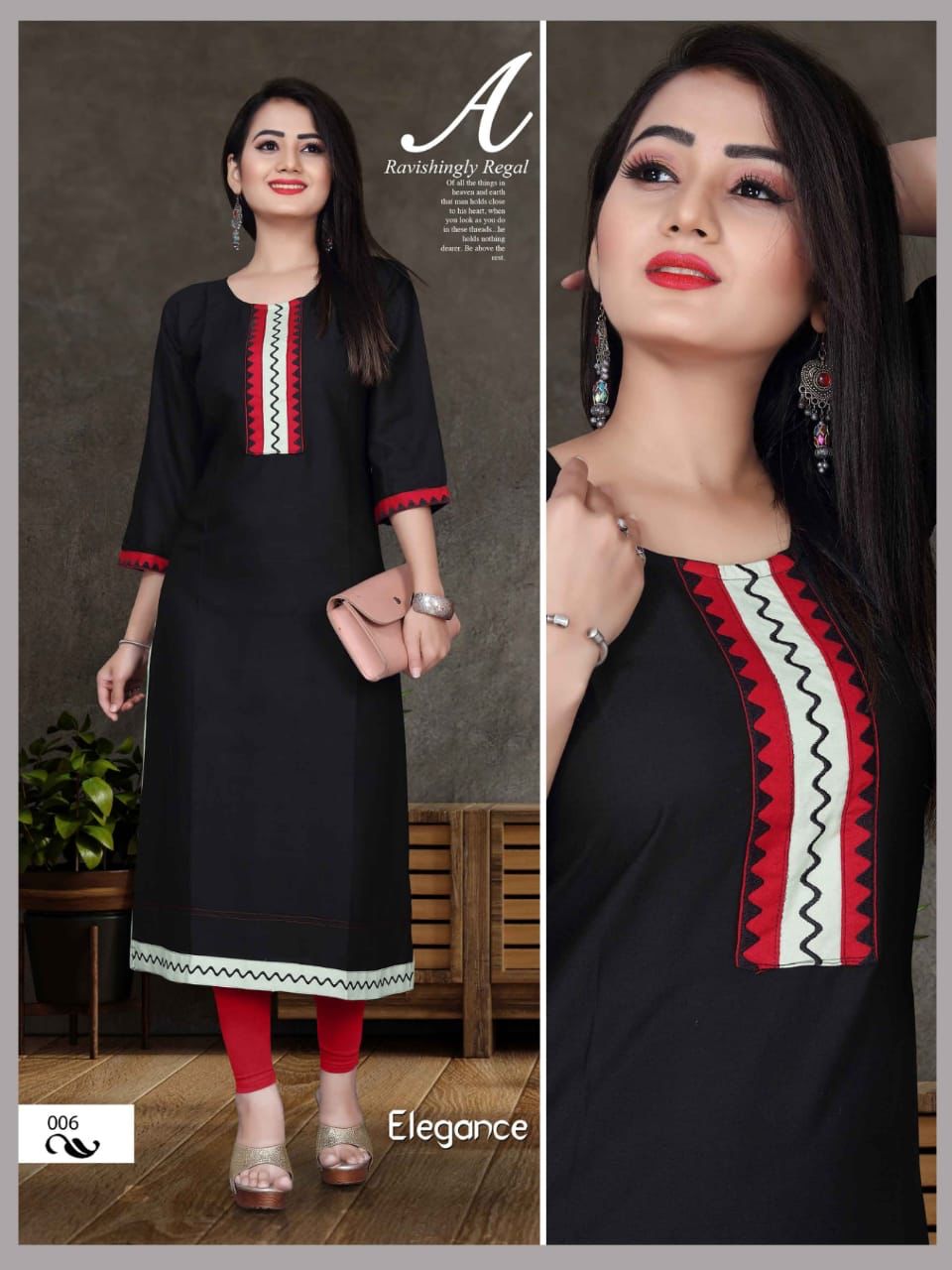 Elegance 001 Fancy Casual Daily Wear Rayon Kurti Collection